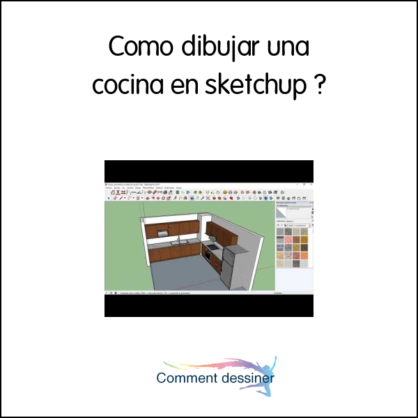 Como dibujar una cocina en sketchup